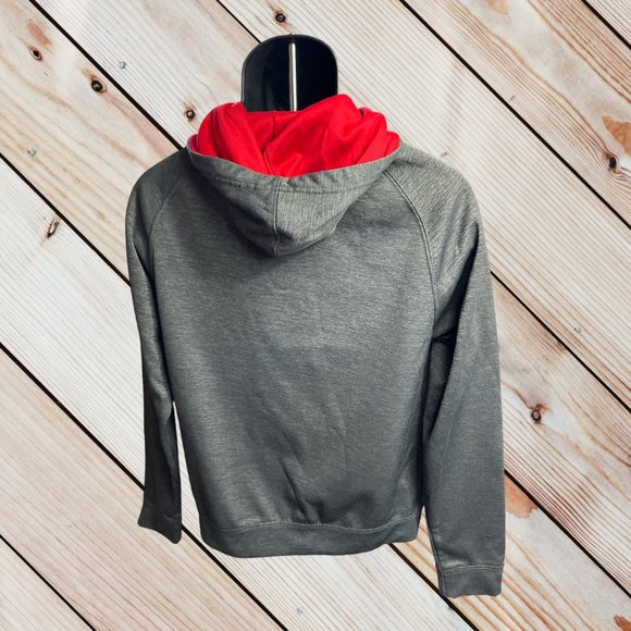 Colosseum Unisex Wisconsin Badgers Gray/Red Hoodie Sweatshirt Adult Small-VG - Picture 3 of 10